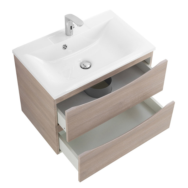 Тумба под раковину подвесная BelBagno Marino MARINO-650-2C-SO-RG-P 65 см  2 ящика цвет Rovere Grigio 