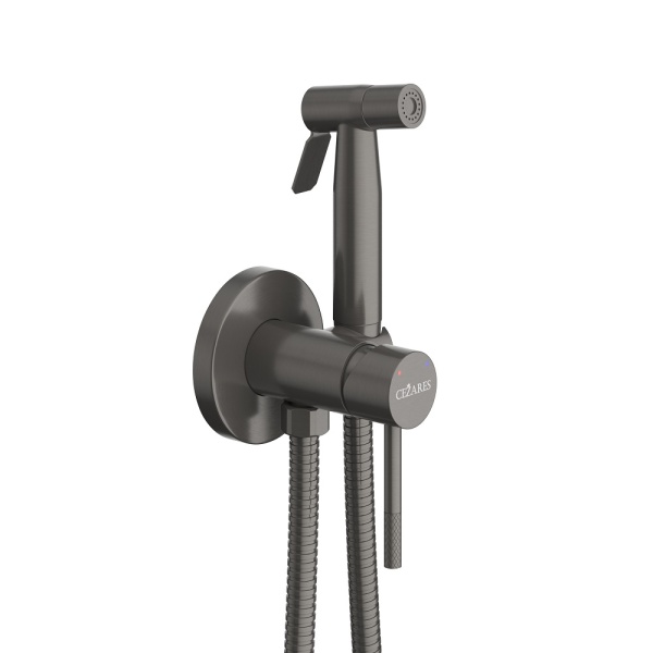 Гигиенический душ Cezares Relax RELAX-DIF-GM встраиваемый в стену оружейная сталь