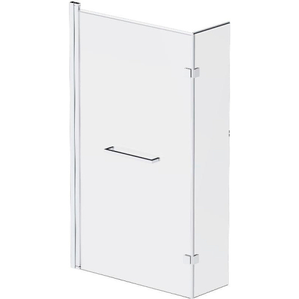 Шторка для ванны распашная  Damixa Skyline DX35WBS-D7W1-150MT 110 см, стекла прозрачные, профиль хром