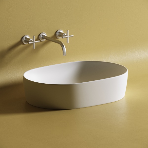 Раковина накладная овальная Ceramica Nova Element CN6047MW фарфор цвет белый матовый