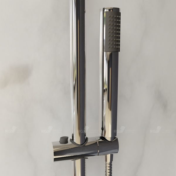 Душевая система со смесителем RGW Shower Panels 21140121-01 монтаж настенная с термостатом хром