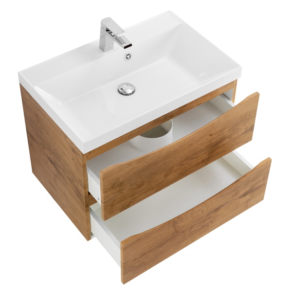 Тумба под раковину подвесная BelBagno Marino MARINO-600-2C-SO-RN-P 60 см  2 ящика цвет Rovere Nature 