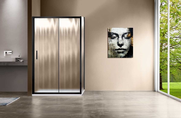 Душевой угол Vincea Garda VSR-1G9012CHB прямоугольный 120x90 стекла матовые, профиль черный