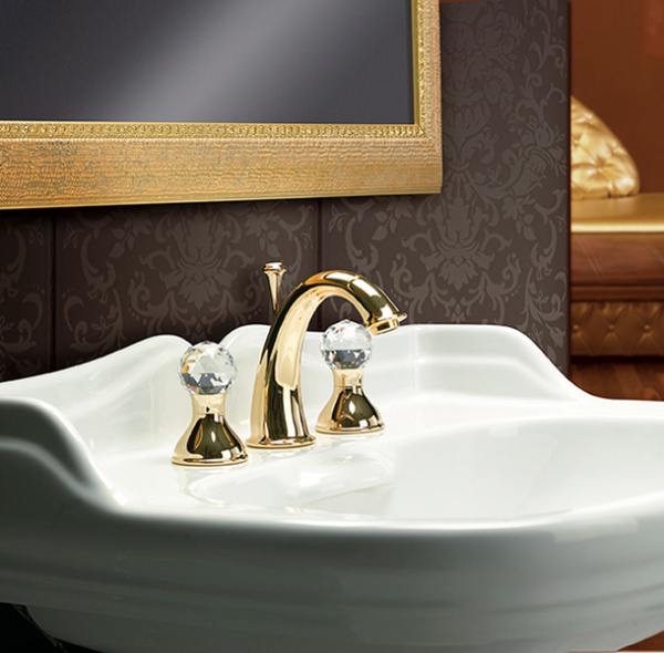 Смеситель для раковины Webert Karenina KA750101010 золото