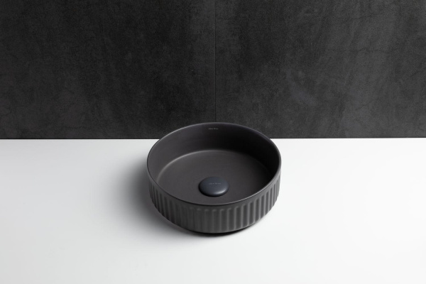 Раковина накладная круглая Allen Brau Fantasy 4.11032.AN керамика цвет черный матовый