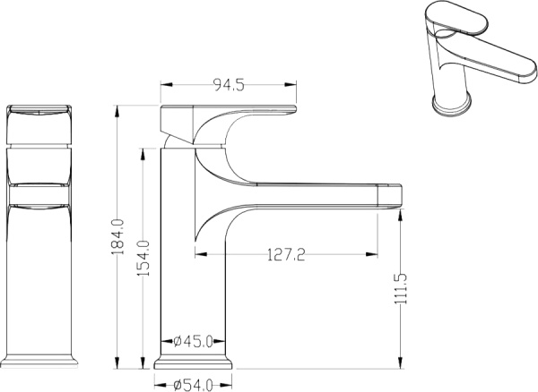 Смеситель для раковины Boheme Spectre 451-MW Matt White