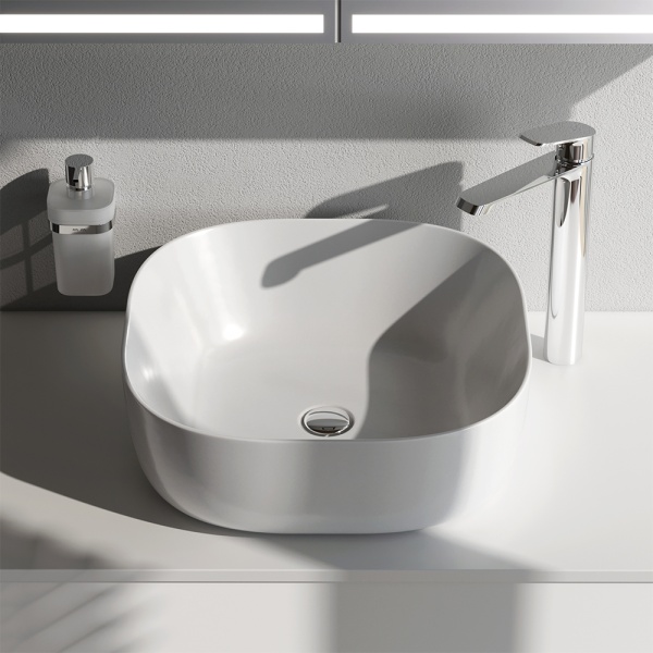 Раковина  квадратная  Am.Pm Func M8FWCC30430WG фарфор цвет белый глянцевый