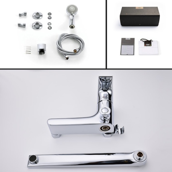 Смеситель для ванны или душа D&K Rhein DA1293301 настенный 
без термостата хром