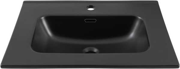 Раковина мебельная прямоугольная Aquanet Flat 00329253 керамика цвет черный матовый