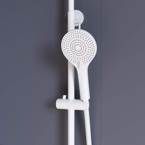 Душевая система со смесителем RGW Shower Panels 51140133-03 монтаж настенная без термостата белый