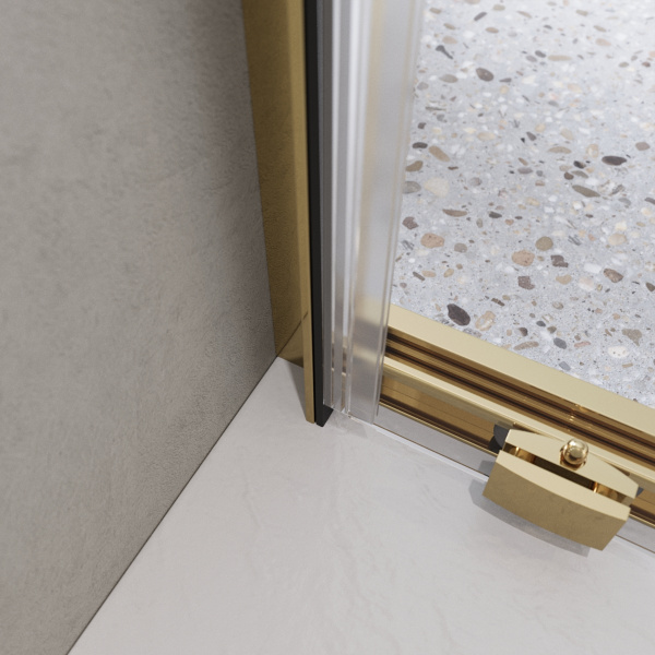 Душевая дверь BelBagno Luce LUCE-BF-1-100-C-ORO 100 см стекла прозрачные, профиль золото