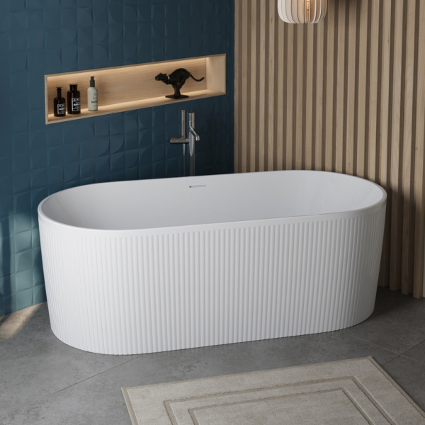 Акриловая ванна отдельностоящая BelBagno  BB411-1700-800-MATT 170x80 овальная цвет белый матовый