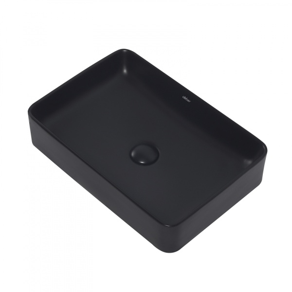 Раковина  прямоугольная Abber Rechteck AC2207MB фаянс цвет черный матовый