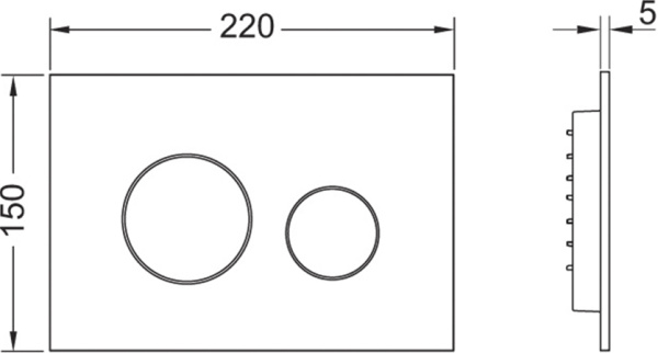 Кнопка смыва механическая TECE Loop 9240920 цвет белый