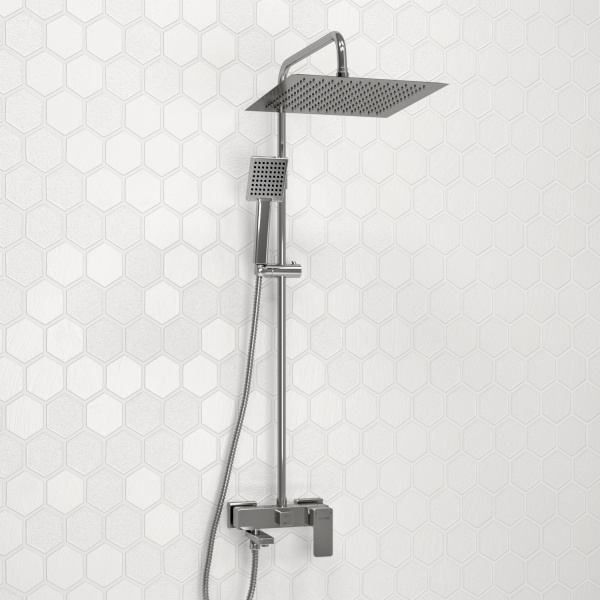 Душевая система со смесителем Wasserkraft  A177.118.141.010.CH монтаж настенная без термостата хром