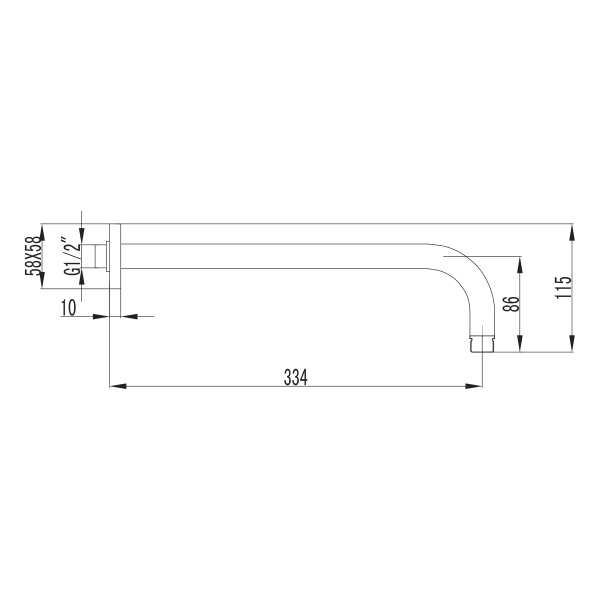 Держатель верхнего душа Lemark  LM3787GM графит 