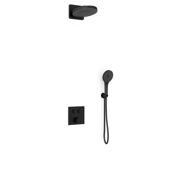 Душевая система со смесителем Vincea Inspire VSFW-4I211MB монтаж встраиваемая в стену без термостата матовый черный