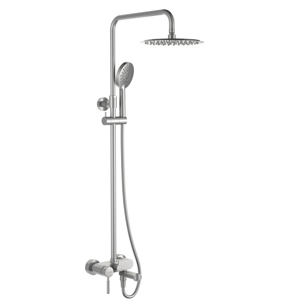 Душевая система со смесителем Wasserkraft  A14201 монтаж настенная без термостата никель