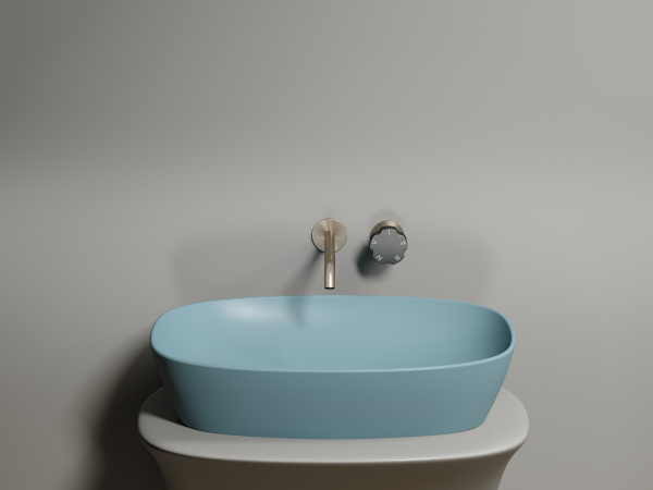 Раковина накладная овальная Ceramica Nova Element CN6049MLG фарфор цвет светло-зеленый матовый