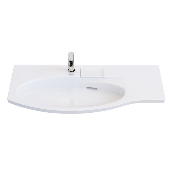 Раковина мебельная округлая Kerama Marazzi Riva RV.wb.100Lh фарфор цвет белый