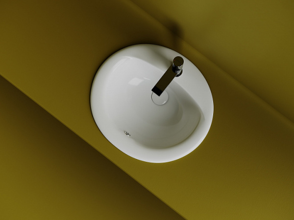 Раковина встраиваемая сверху овальная Ceramica Nova Sun CN6080 фарфор цвет белый