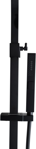 Душевая система со смесителем Allen Brau Infinity 5.21012-31 монтаж настенная без термостата черный матовый