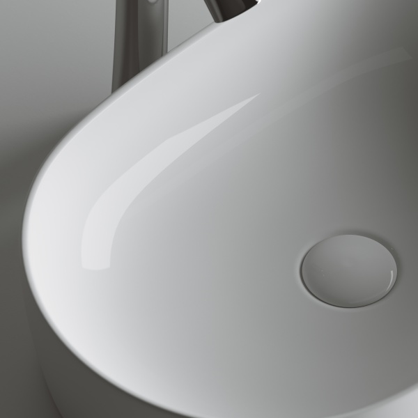 Раковина накладная овальная Ceramica Nova Element CN6047 фарфор цвет белый