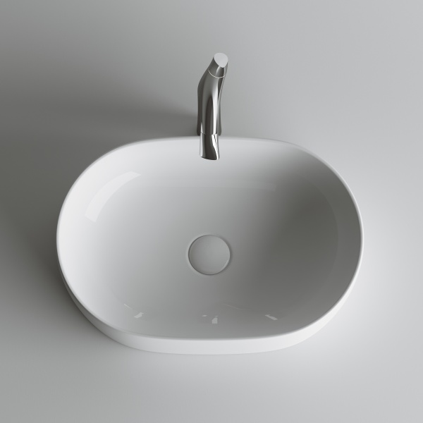 Раковина накладная овальная Ceramica Nova Element CN6047 фарфор цвет белый