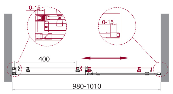 Душевая дверь BelBagno Acqua ACQUA-BF-1-100-C-Cr 100 см стекла прозрачные, профиль хром