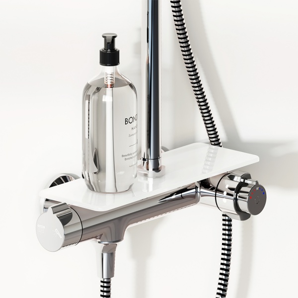 Душевая система со смесителем Damixa Jupiter 977750000 монтаж настенная с термостатом хром