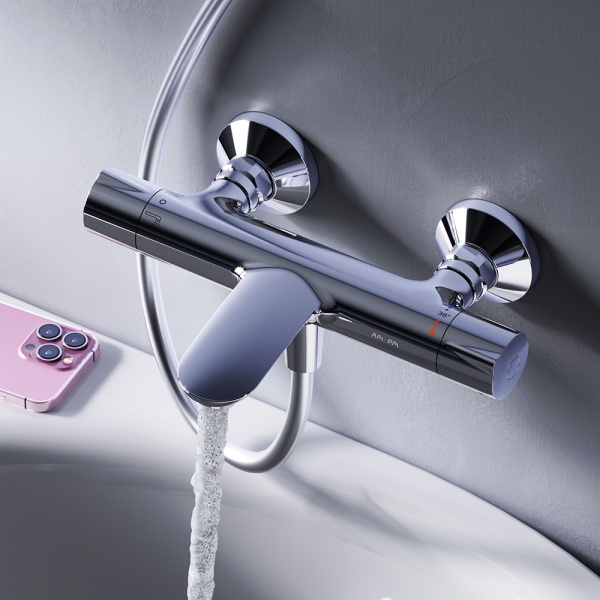 Смеситель для ванны или душа Am.Pm Like F8050000 настенный 
с термостатом хром