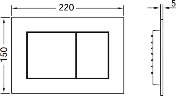 Кнопка смыва механическая TECE Now 9240403 цвет черный глянцевый