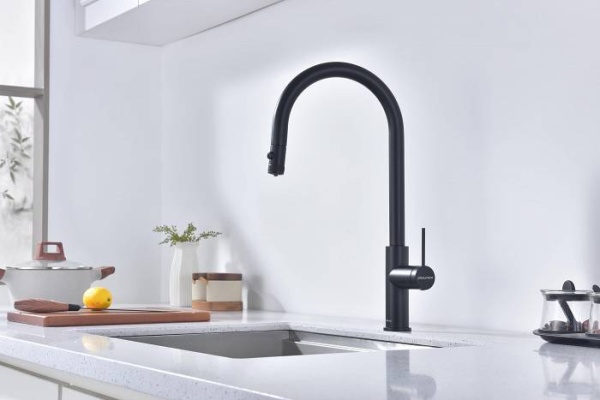 Смеситель для кухни Paulmark Galant Ga213077-AN с подключением к фильтру антрацит