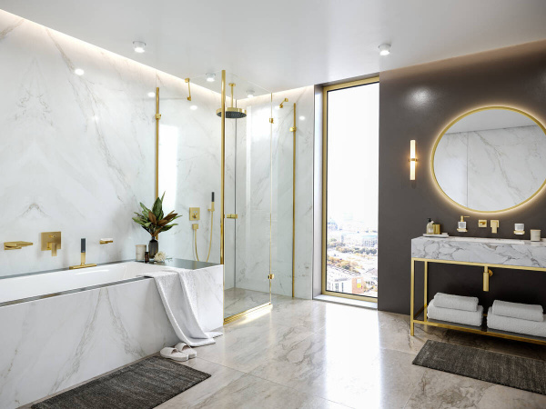 Лейка для душа Hansgrohe Rainfinity 26866990 полированное золото 