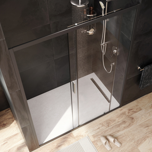 Душевая дверь Am.Pm Gem W90G-150-1-195BT 150 см стекла прозрачные, профиль черный