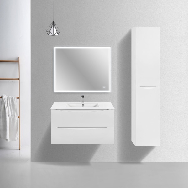 Тумба  подвесная Vincea Mia Slim VMC-2MC900S1GW 90 см  2 ящика цвет G.White 