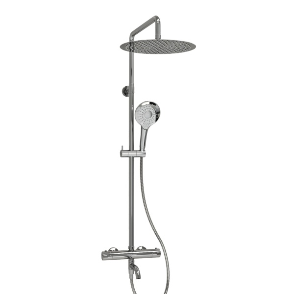 Душевая система со смесителем Wasserkraft  A188.116.101.010.CH Thermo монтаж настенная с термостатом хром