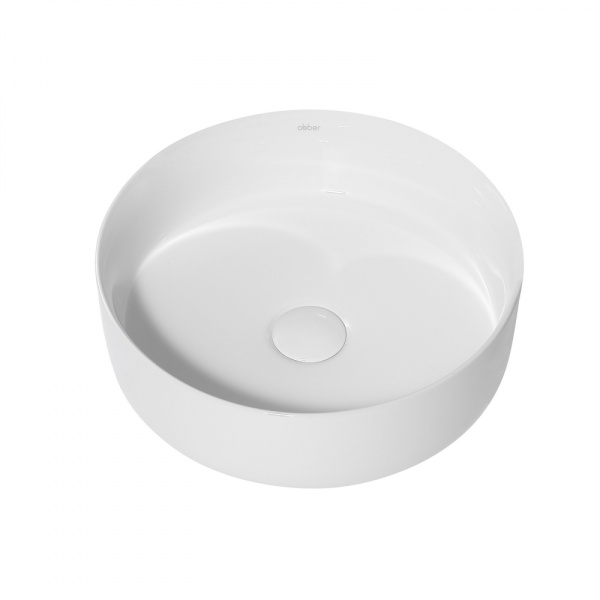 Раковина накладная круглая Abber Bequem AC2108 фаянс цвет белый