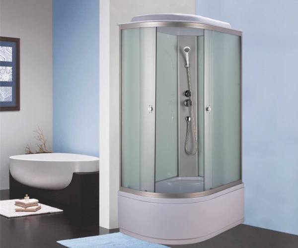 Душевая кабина с крышей Niagara Eco NG-7310-14R асимметричная  120x80 стекла матовые, профиль матовый хром