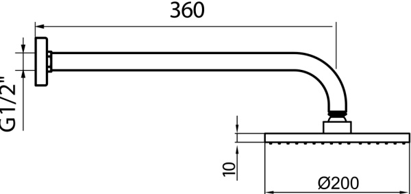 Верхний душ Webert  AC0013015METAL хром 