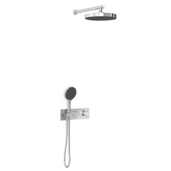 Душевая система со смесителем Vincea Inspire VSFW-422TI2CH монтаж встраиваемая в стену с термостатом хром