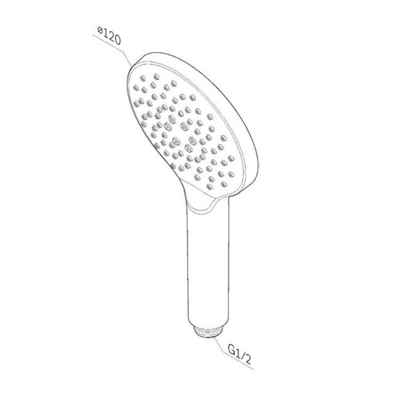 Лейка для душа Am.Pm Like F0280022 черный матовый 