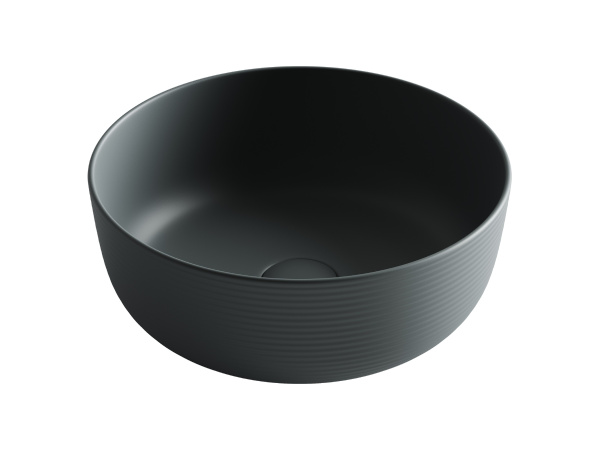 Раковина накладная круглая Ceramica Nova Element CN6073MDH фарфор цвет темно-серый матовый