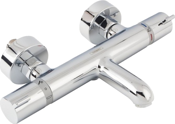 Смеситель для ванны или душа Hansgrohe Ecostat Comfort 13114000 настенный 
с термостатом хром