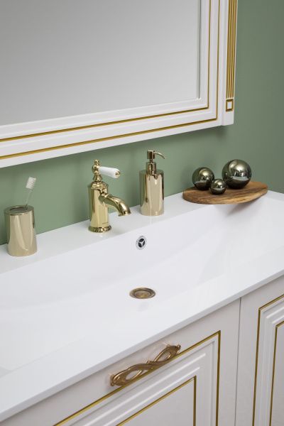 Раковина мебельная прямоугольная Aquanet Мадонна НФ-00007495 литьевой мрамор цвет белый