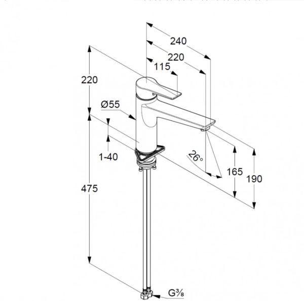 Смеситель для кухни Kludi Mix 329043975 без подключения к фильтру черный