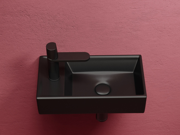 Раковина подвесная прямоугольная Ceramica Nova Element CN6051RMB фарфор цвет черный матовый