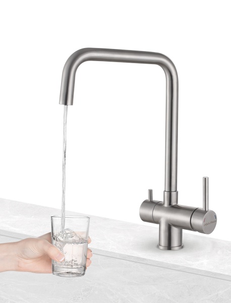 Смеситель для кухни Paulmark Wetter We213030-SS с подключением к фильтру нержавеющая сталь