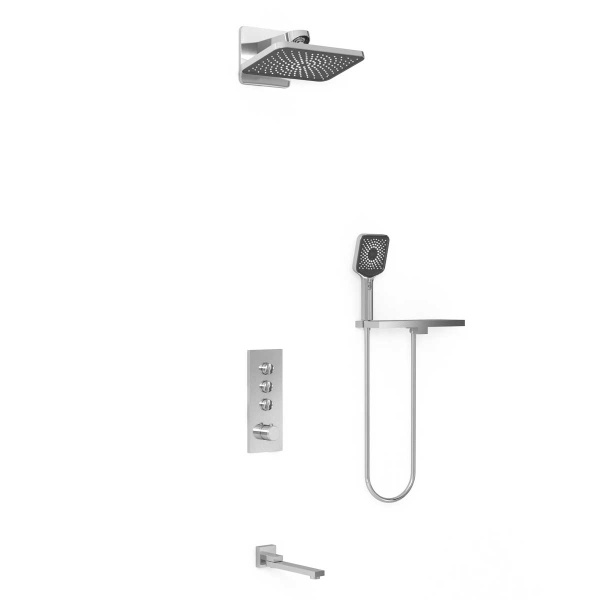 Душевая система со смесителем Vincea  VSFW-433TI4RCH монтаж встраиваемая в стену с термостатом хром