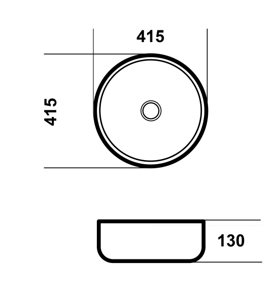 Раковина  круглая Grossman Style GR-3032 фаянс цвет белый